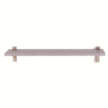 Studio Lounge Slim Shelf With “L” Shape Bracket 60cm | Grey Oak Finish