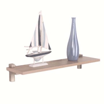 Studio Lounge Slim Shelf With “L” Shape Bracket 60cm | Oak Finish