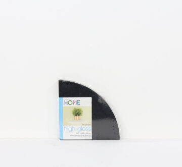 Linden Gloss Black Floating Corner Shelf Kit 29.5cm