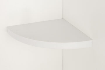 Linden 29.5cm Florating Corner Shelf Kit In A Gloss White Foil Finish