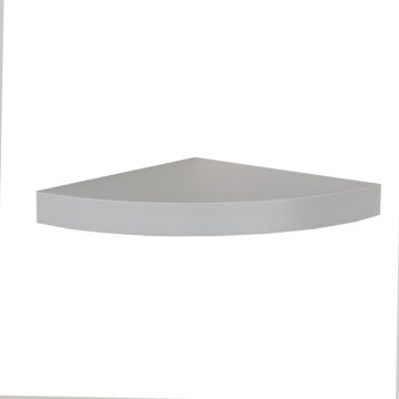 Linden 29.5cm Florating Corner Shelf Kit In A Light Grey Foil Finish