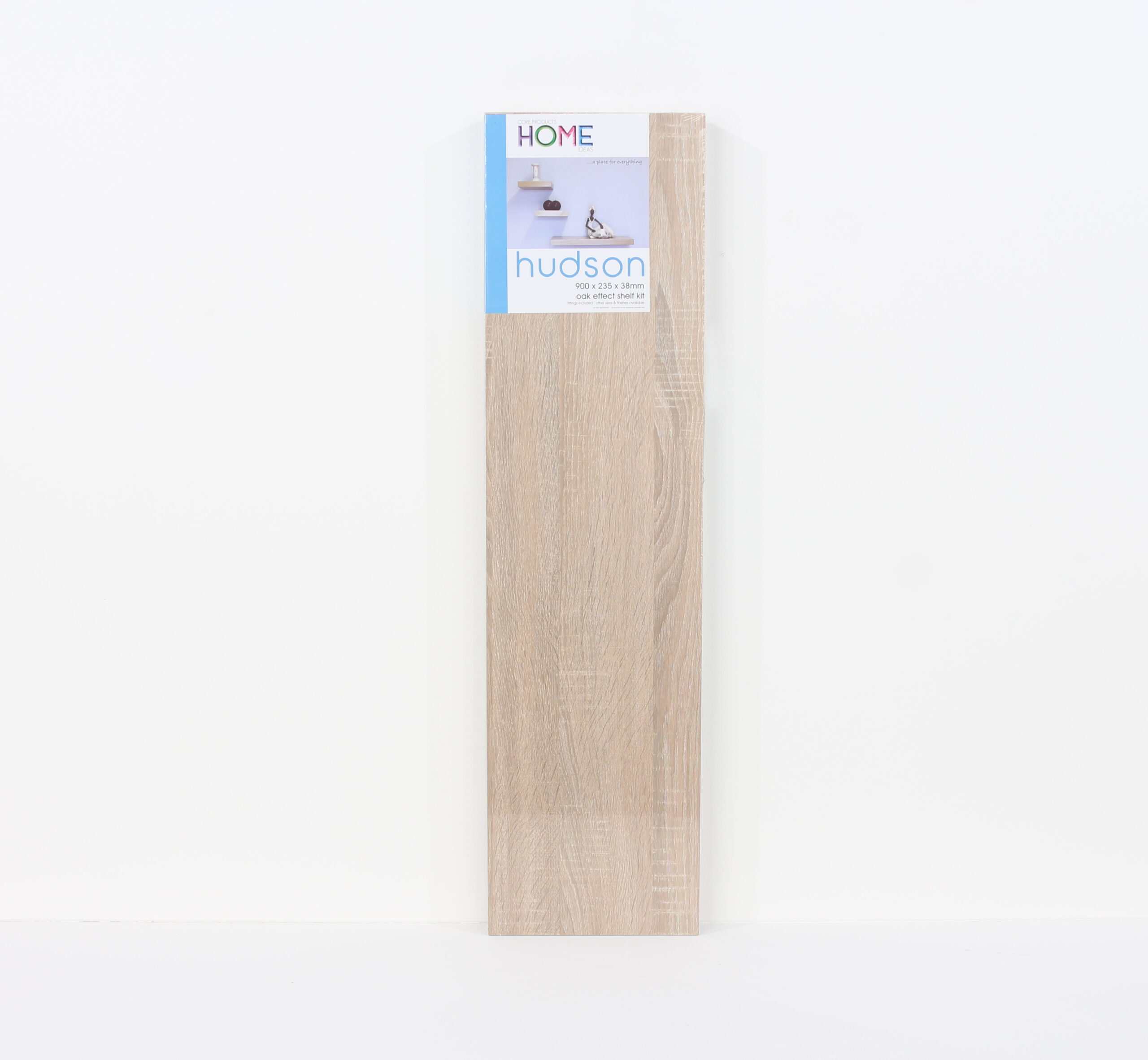 Linden Floating Box Shelf Kit 90cm | Oak Finish