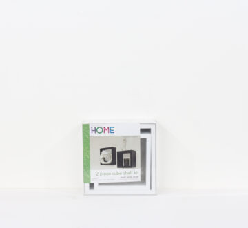 Linden Matt White Set of 2 Wall Cubes