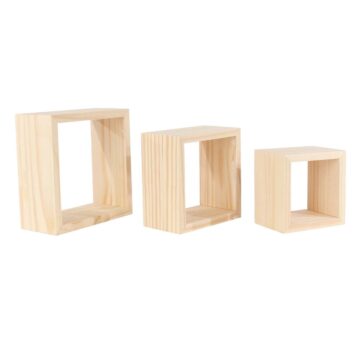 Orin Pine Set Of Three Wall Cubes Shelf Kit
