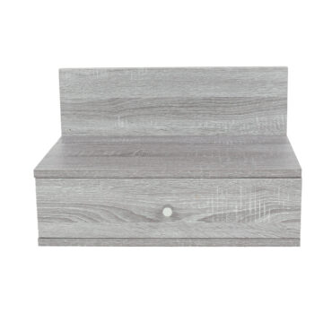 Pair of Alderley White Wall Hanging One Drawer Bedside Cabinets