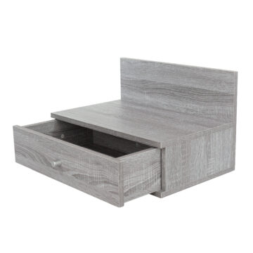 Pair of Alderley White Wall Hanging One Drawer Bedside Cabinets