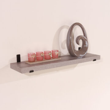 Studio Lounge Chunky Shelf With Sit On Brackets 60cm | Grey Oak Finish