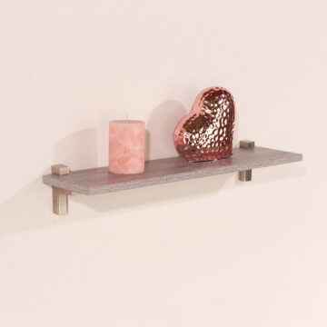 Studio Lounge Slim Shelf With “L” Shape Bracket 60cm | Grey Oak Finish