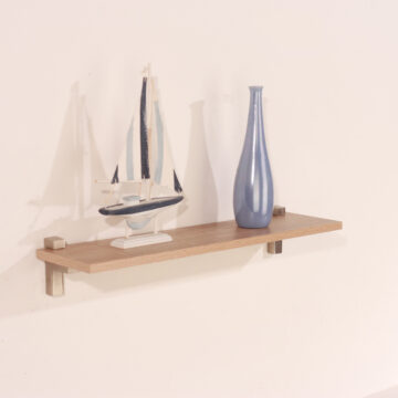 Studio Lounge Slim Shelf With “L” Shape Bracket 60cm | Oak Finish