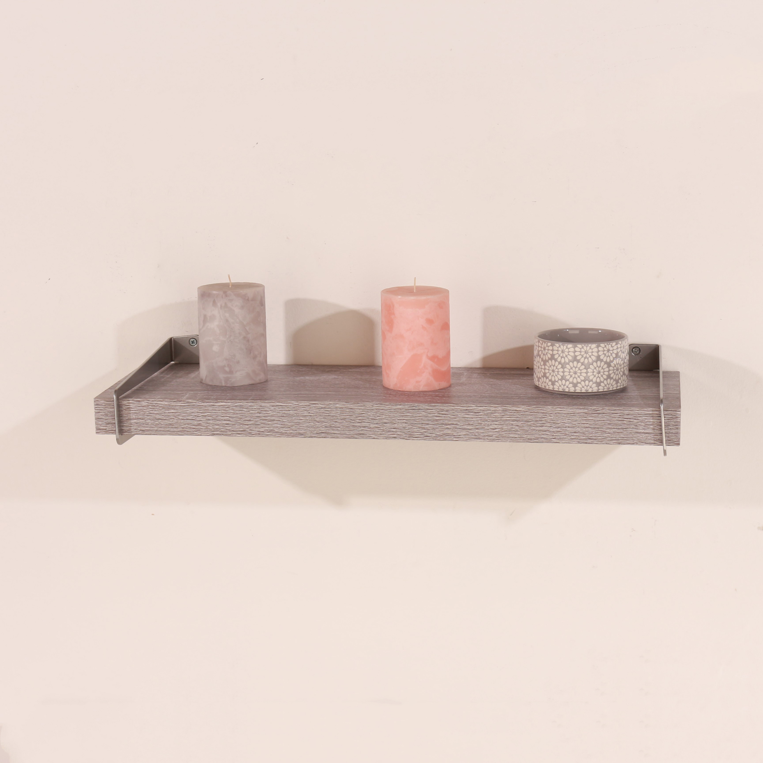 Studio Lounge Chunky Shelf With Slide On Brackets 80cm | Grey Oak Finish