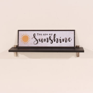Studio Lounge Black Slim Shelf With “L” Shape Bracket 60cm