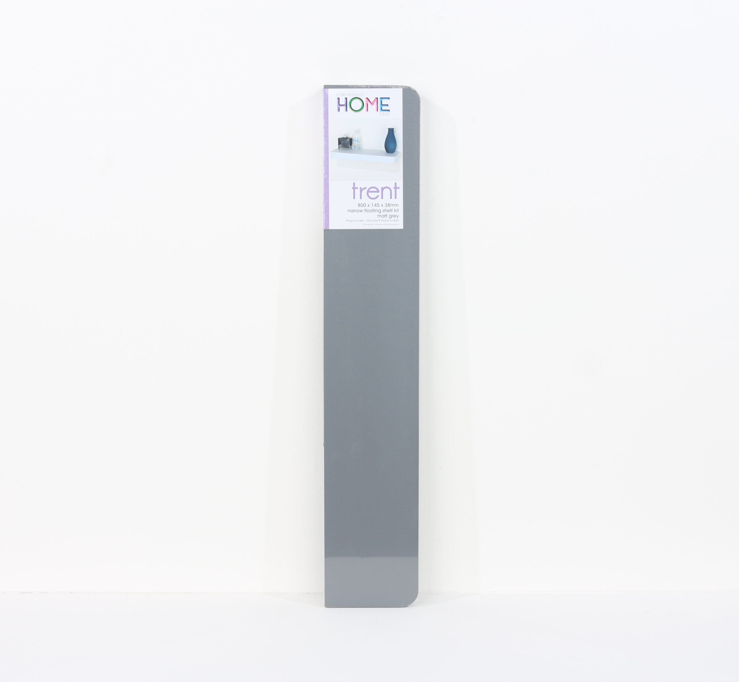 Studio Lounge Matt Grey Floating Shelf 80cm With Rounded Corners