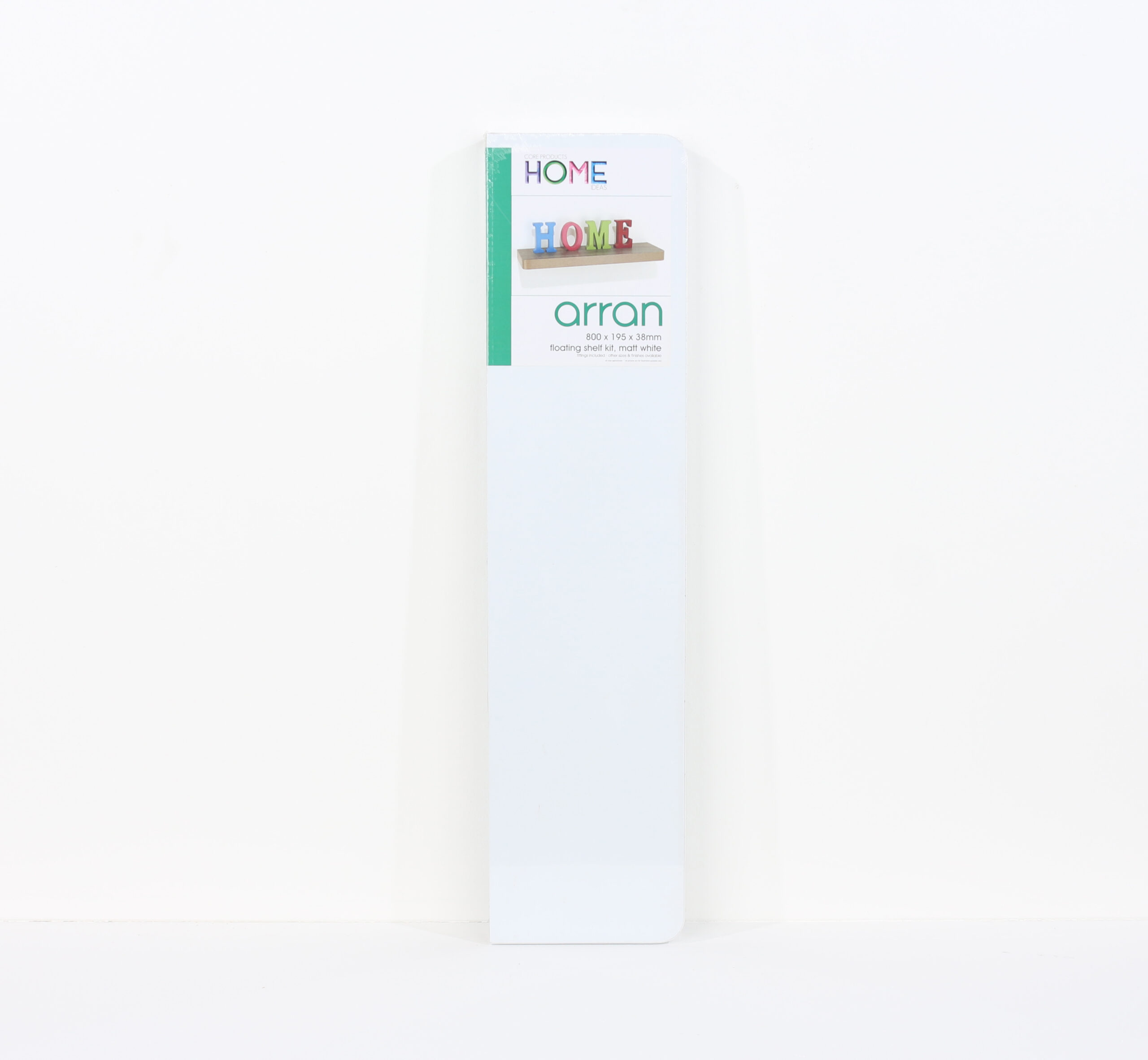 Studio Lounge Matt White Floating Shelf 80cm With Rounded Corners