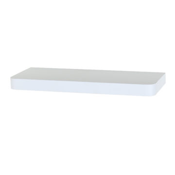 Studio Lounge Matt White Shelf Kit 50cm Wide Floating  Design With Rounded Corners