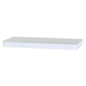 Studio Lounge Matt White Shelf Kit 80cm Wide Floating Design With Rounded Corners