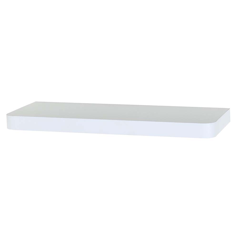 Studio Lounge Matt White Shelf Kit 80cm Wide Floating Design With Rounded Corners