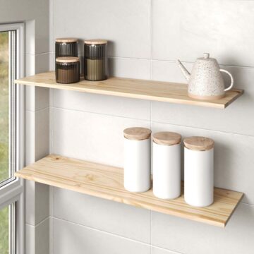 Orin Chunky Pre-Sanded Pine Shelf Board 80cm x 40cm