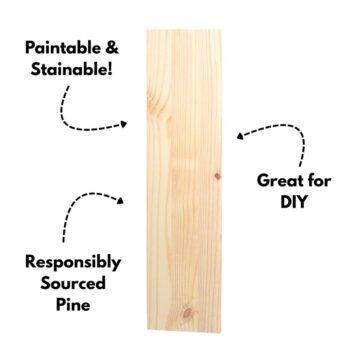 Orin Chunky Pre-Sanded Pine Shelf Board 120cm x 25cm