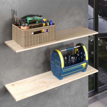 Orin Chunky Pre-Sanded Pine Shelf Board 120cm x 25cm