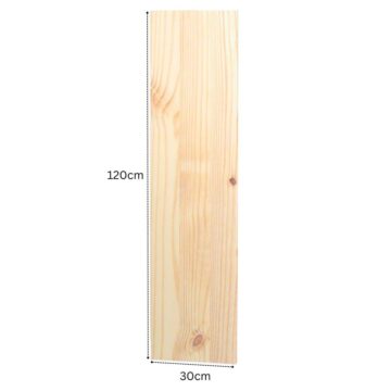 Orin Chunky Pre-Sanded Pine Shelf Board 120cm x 30cm