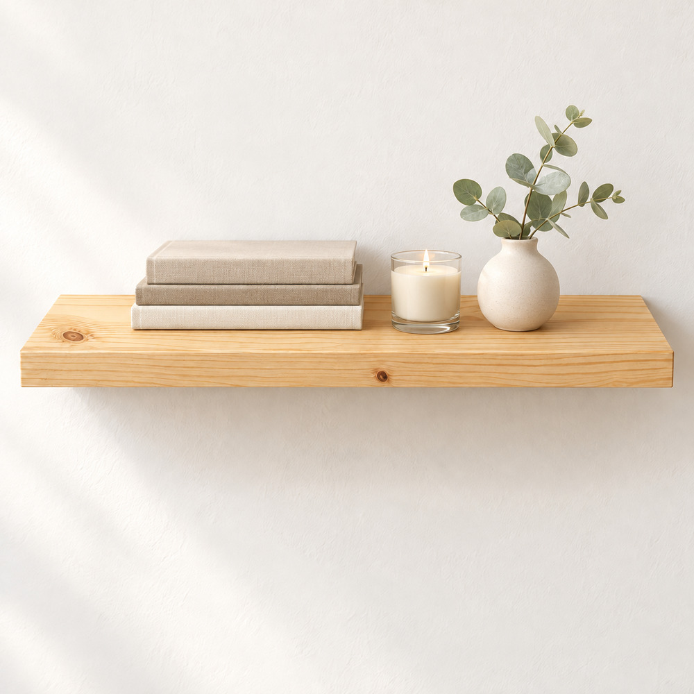 Orin Pine Shelf Board 105cm x 25cm | Natural Finish