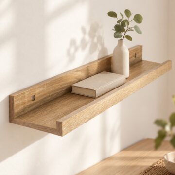 Kove Floating Book Shelf 58cm | Oak Finish
