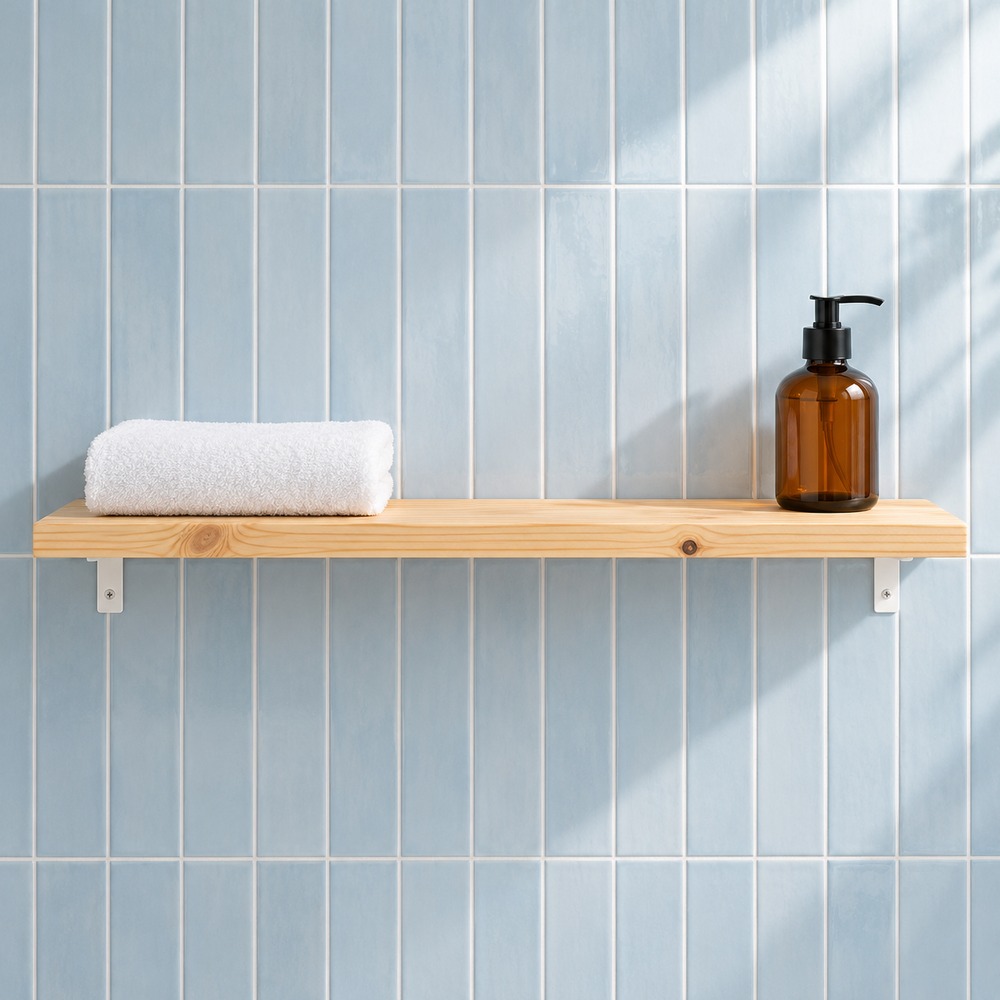Orin Chunky Pre-Sanded Pine Shelf Board 80cm x 25cm