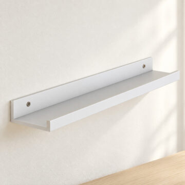 Kove Matt White Floating Book Shelf 58cm