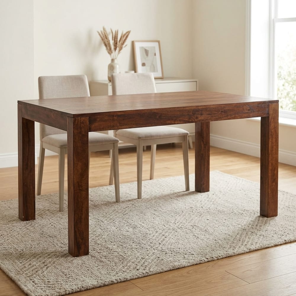 Malda Dark Mango 4ft Dining Table