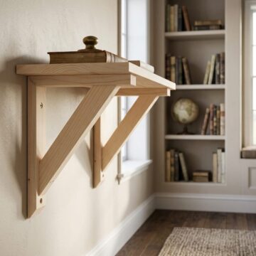 Orin Pair of Small Pre-Sanded Pine Wood Brackets