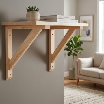 Orin Pair of Medium Pre-Sanded Pine Wood Brackets
