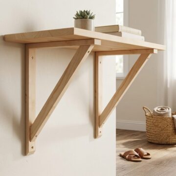 Orin Pair of Large Pre-Sanded Pine Wood Brackets