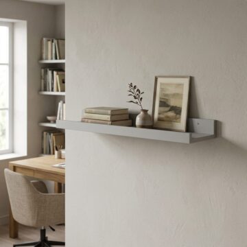 Kove Light Grey Floating Book Shelf 48cm