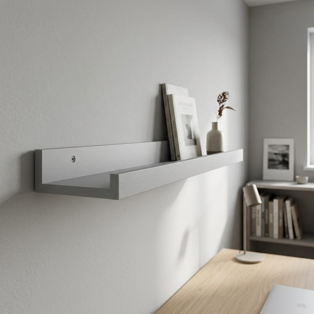 Kove Light Grey Floating Book Shelf 58cm