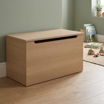 Fletcher Ottoman Storage Chest | Smoked Oak Finish