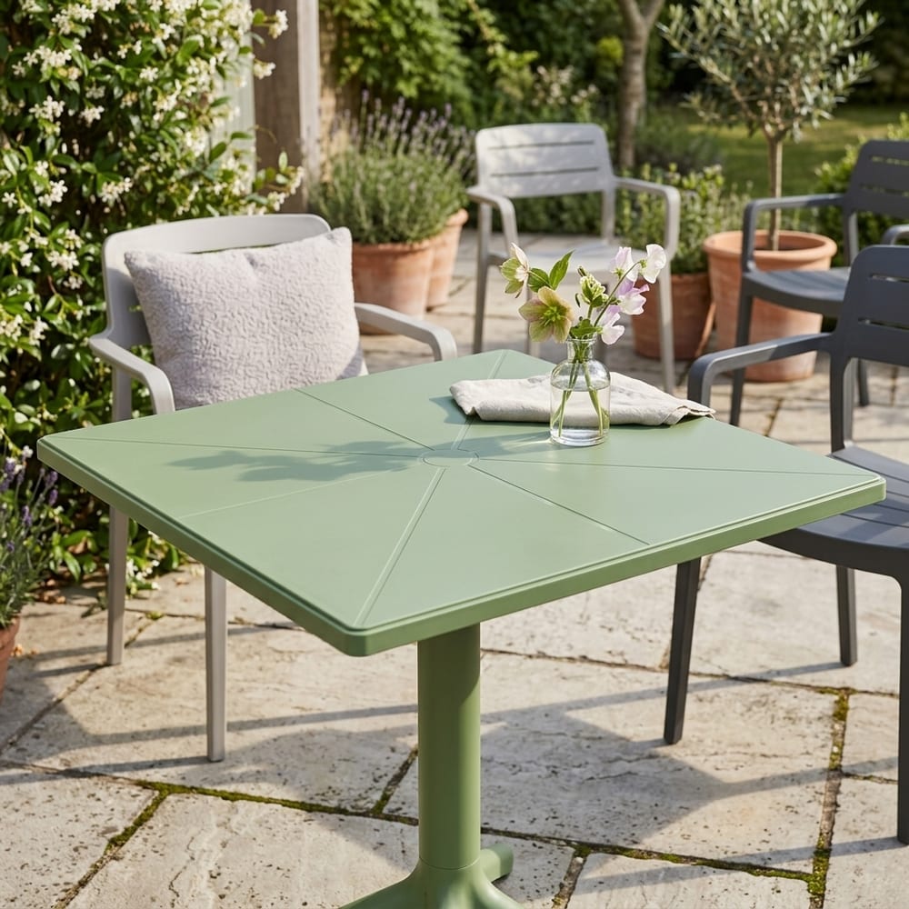 Grove Green Square Plastic Bistro Garden Table