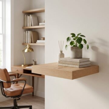 Linden Floating Box Shelf Kit 24cm | Oak Finish