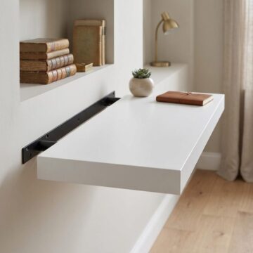 Linden Gloss White Floating Box Shelf Kit 90cm