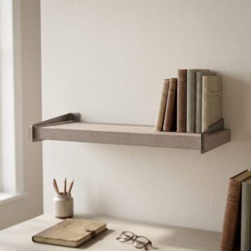 Studio Lounge Chunky Shelf With Slide On Brackets 80cm | Grey Oak Finish