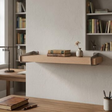Studio Lounge Chunky Shelf With Slide On Brackets 80cm | Oak Finish
