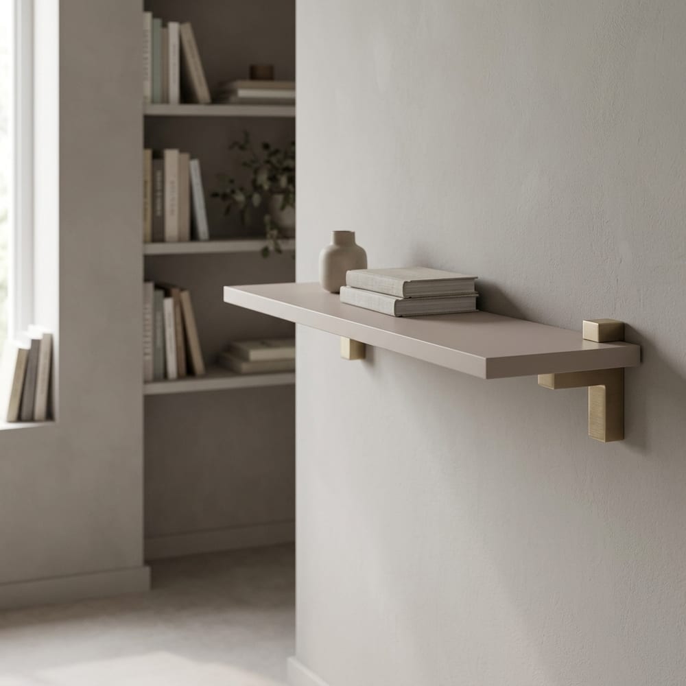 Studio Lounge White 60cm Slim Shelf With "L" Shape Bracket