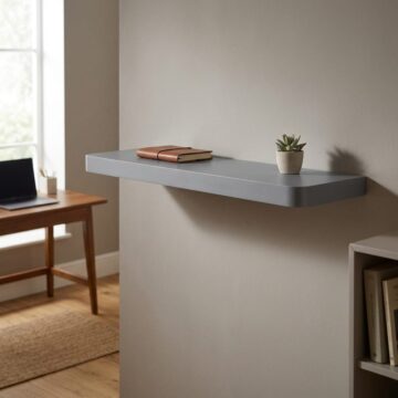 Studio Lounge Matt Grey Floating Shelf 80cm With Rounded Corners