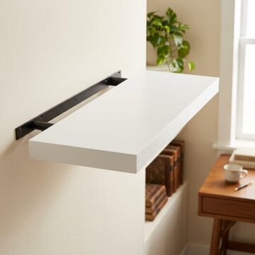 Linden Gloss White Floating Box Shelf Kit 60cm
