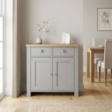 Cullercoats 2 Door 2 Drawer Sideboard | Grey & Oak