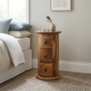 Surat 3 Drawer Round Chest