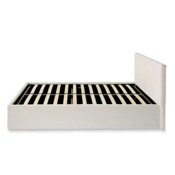 Marikina Cream End Lift 4’6 Ottoman Storage Bed