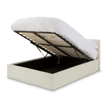 Marikina Cream End Lift 4’6 Ottoman Storage Bed