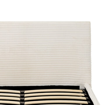 Marikina Cream End Lift 4’6 Ottoman Storage Bed