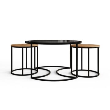 Femi Nesting Tables | Oak Finish