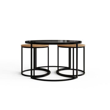 Femi Nesting Tables | Oak Finish